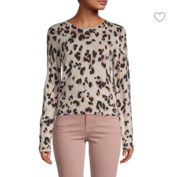 NEW Naadam Cashmere Pullover in Leopard Print - Picture 10 of 11